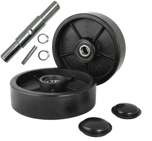 Pallet jack steering - pallet, wheels