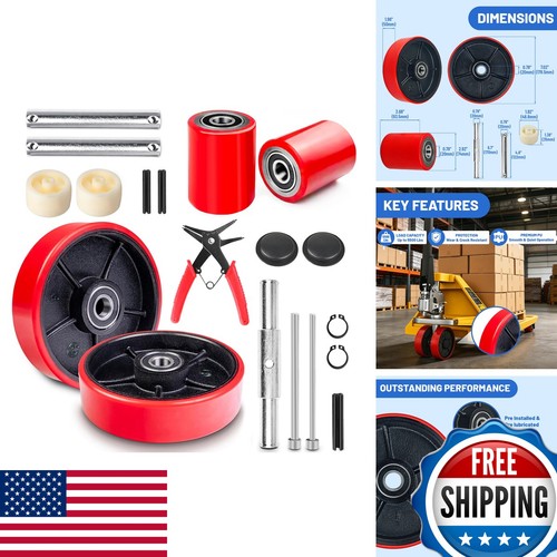 Pallet jack wheels with - pallet,